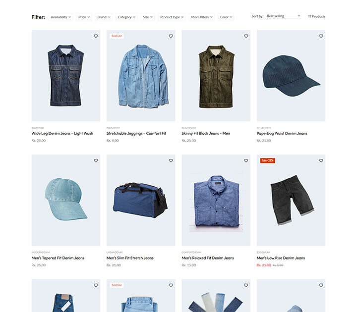 Collection Filter Top