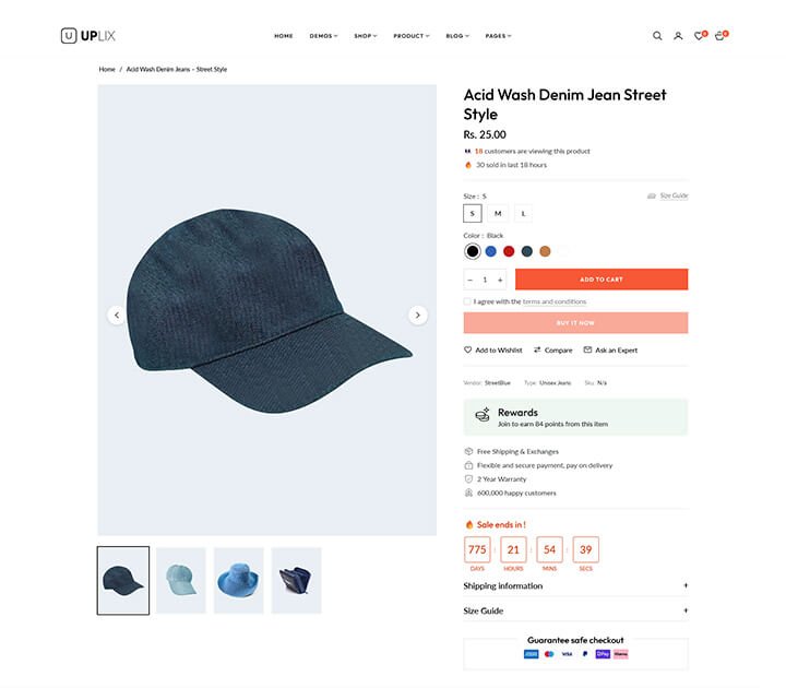 Product with Countdown Timer