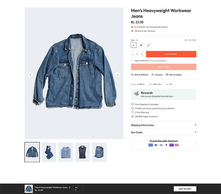Product with Sticky Add-to-Cart